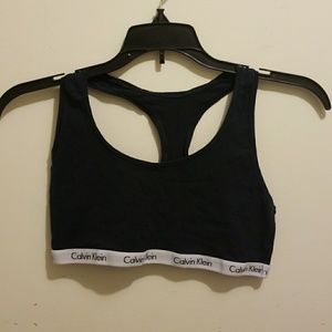 Navy blue CK sports bra
